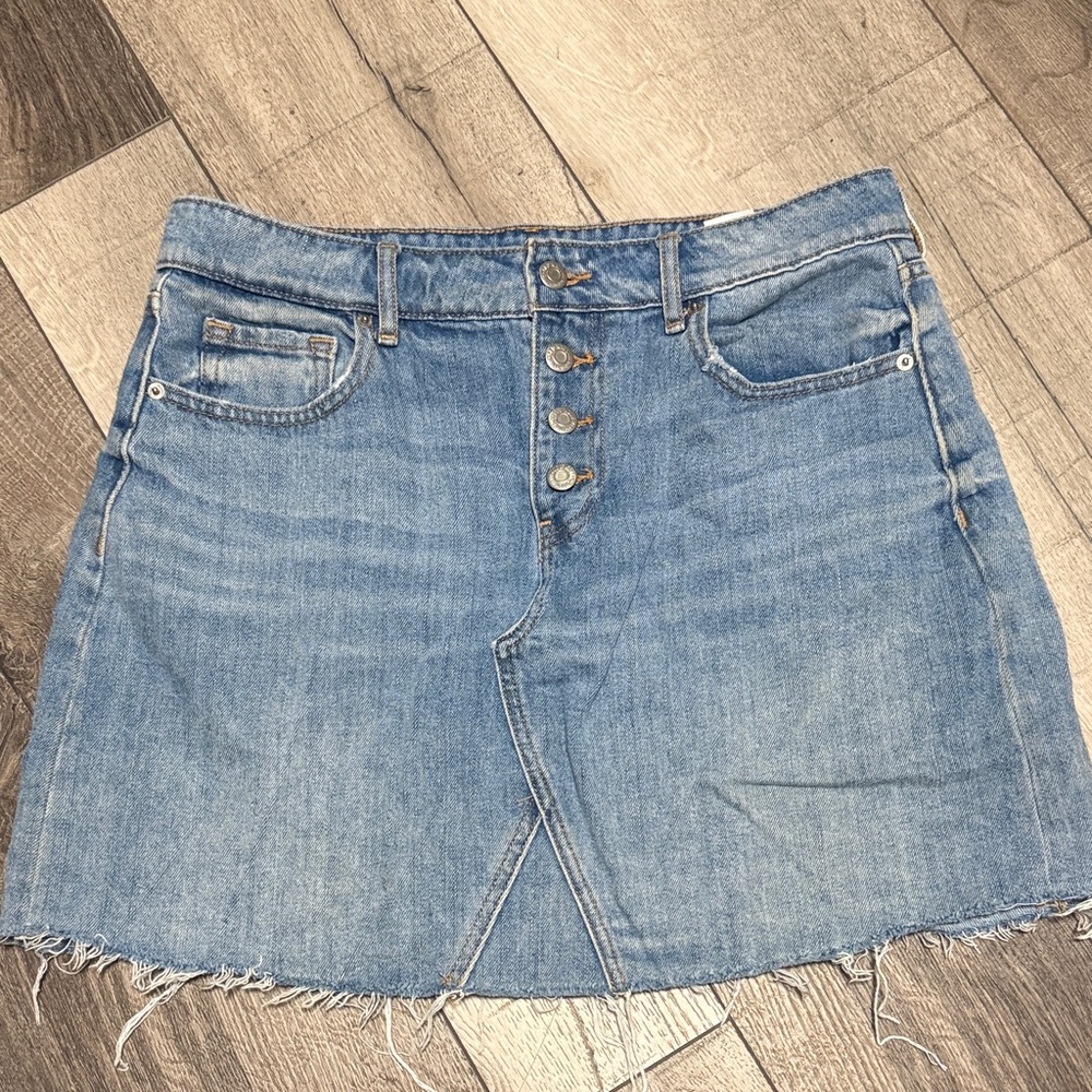 Old Navy Denim Button-Front Mini Skirt